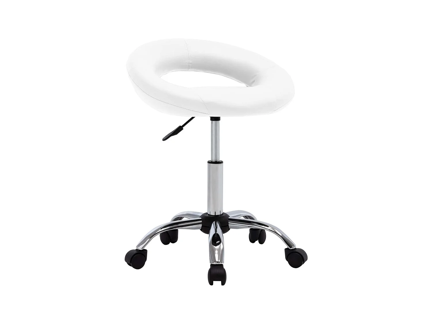 Chaise de travail roulante Blanc Similicuir SEF43592
