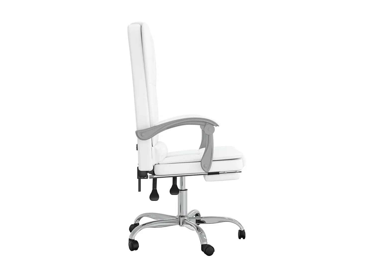 Chaise de massage inclinable de bureau Blanc Similicuir -ASAF73570