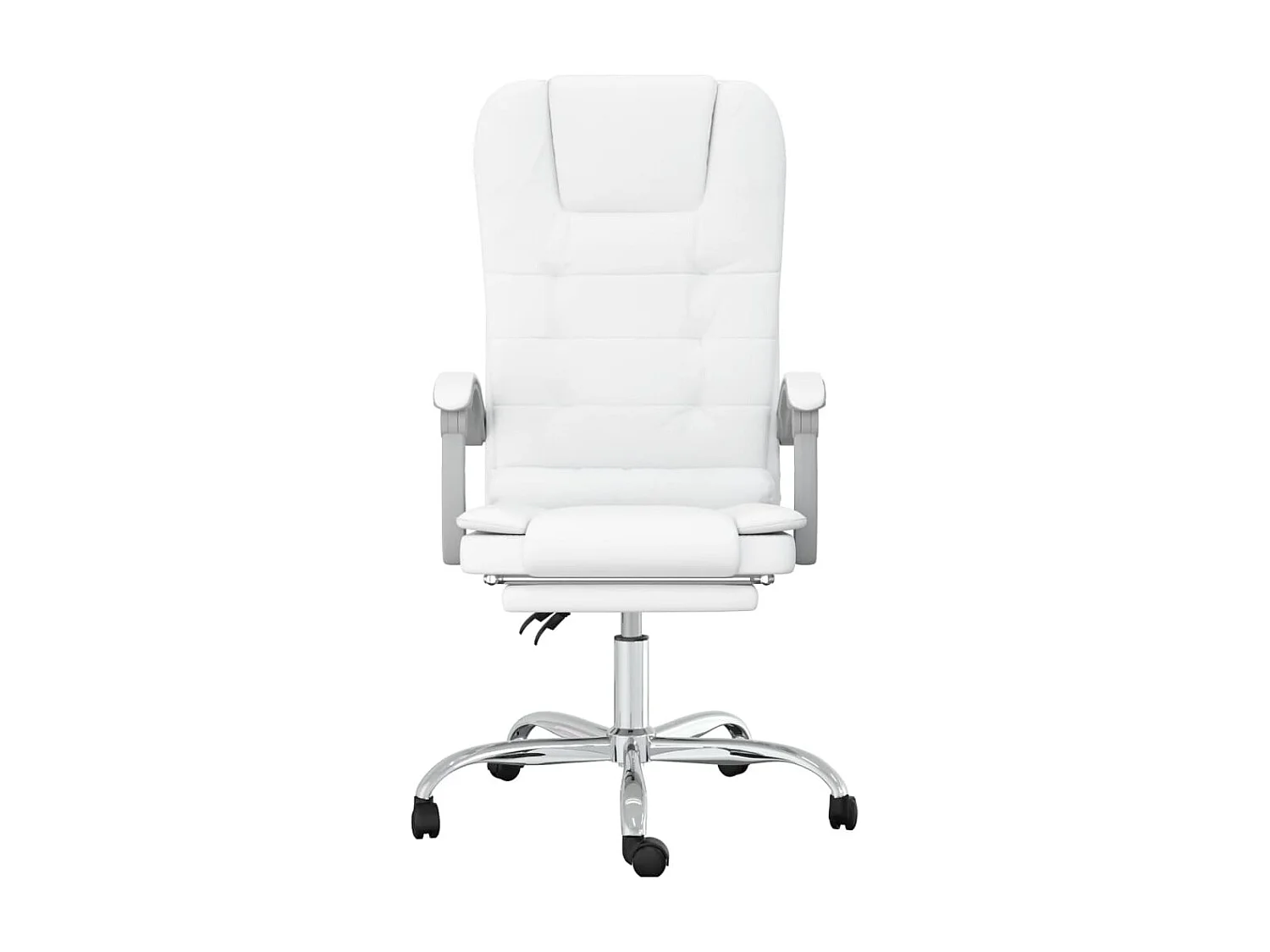 Chaise de massage inclinable de bureau Blanc Similicuir -ASAF73570