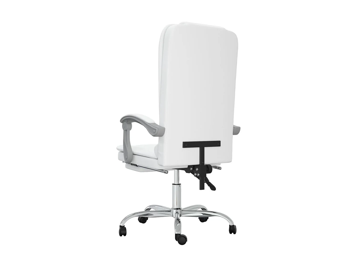 Chaise de massage inclinable de bureau Blanc Similicuir -ASAF73570