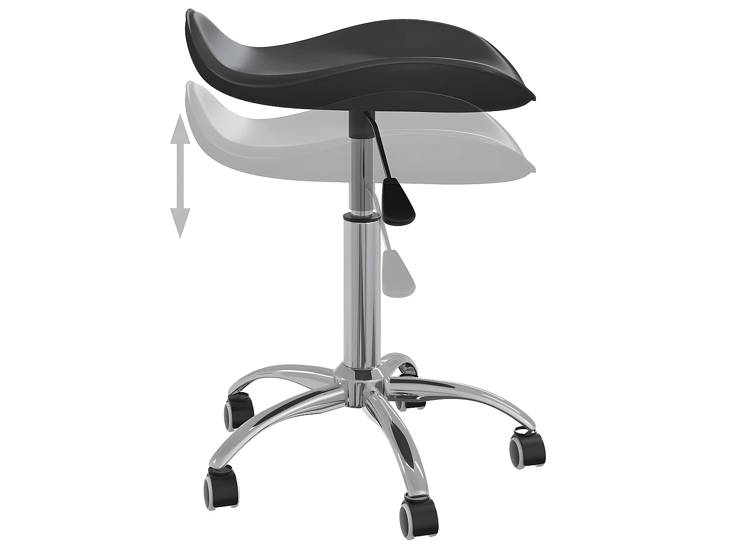 Cadeira de escritório couro artificial preto PT938870