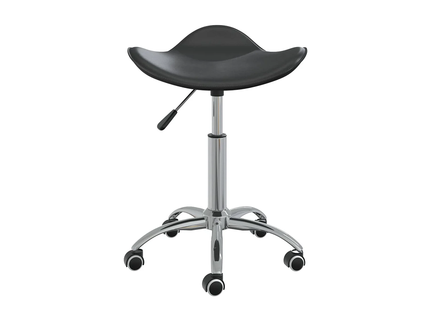 Silla de oficina de cuero sintético negra ES16412