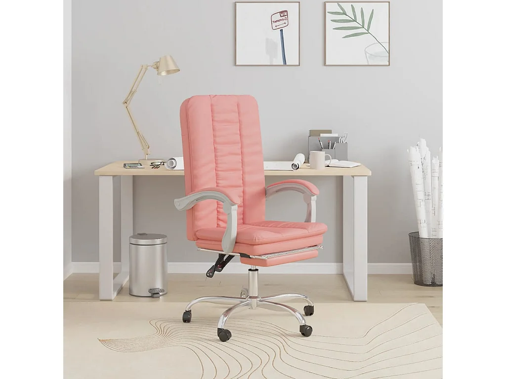Chaise inclinable de bureau Rose Similicuir -ASAF88381