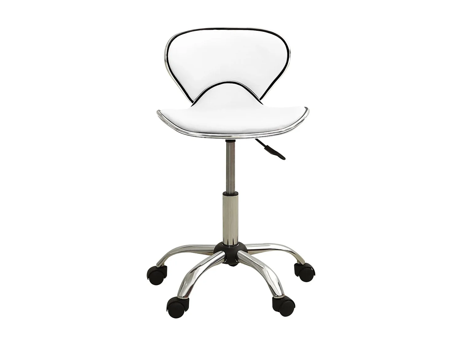 Silla de oficina de cuero sintético blanco ES12745