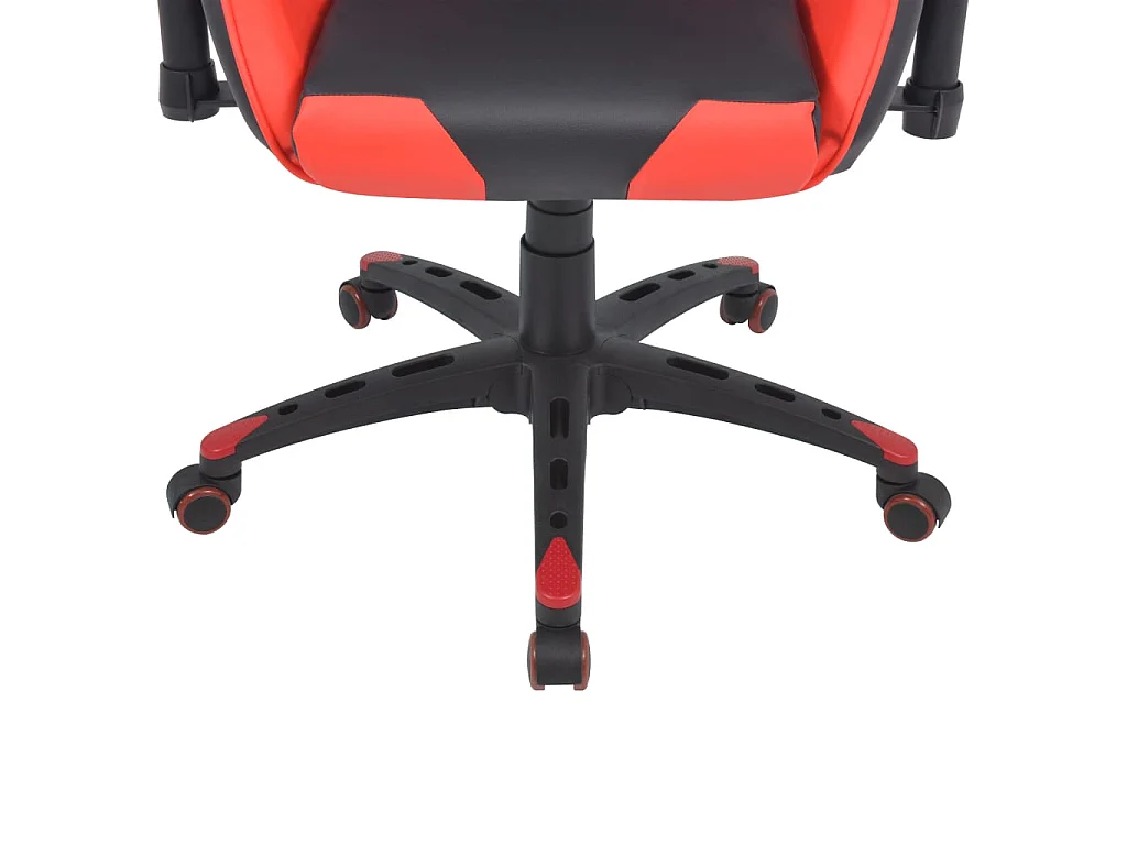 Cadeira escritório reclin. estilo corrida pele artif. vermelho PT800426