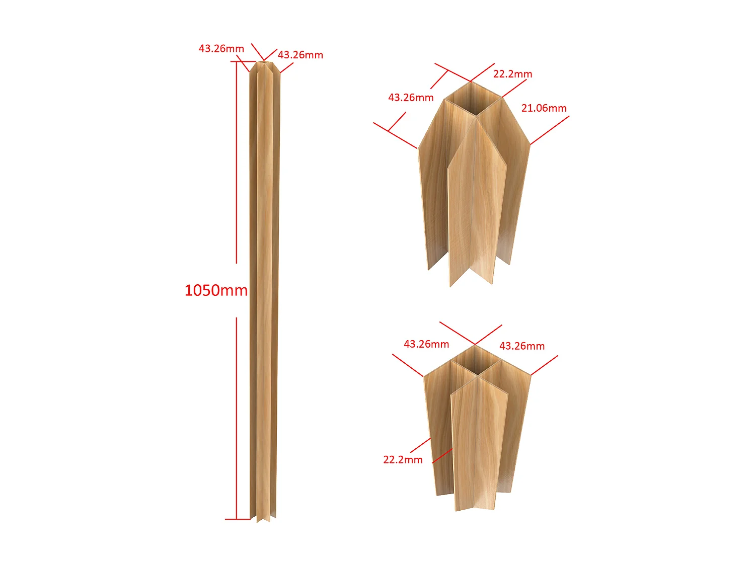 Poteau d'angle pour verrière atelier en aluminium thermolaqué 105 cm naturel clair - BAYVIEW