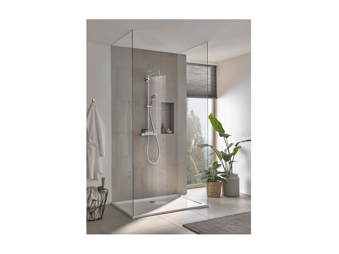 Thermostat-Duschsäule GROHE Vitalio Joy System 260 - Handbrause 3 Strahlen, Kopfbrause 3 Strahlen