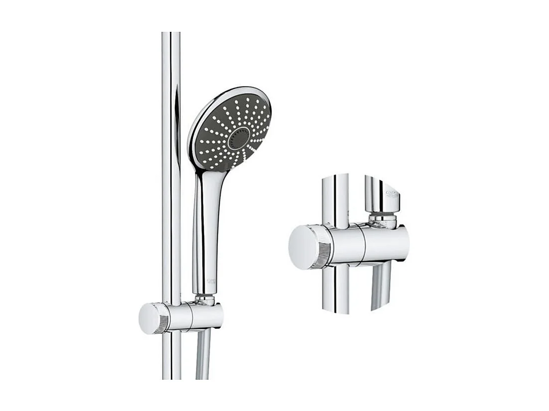 Thermostat-Duschsäule GROHE Vitalio Joy System 260 - Handbrause 3 Strahlen, Kopfbrause 3 Strahlen