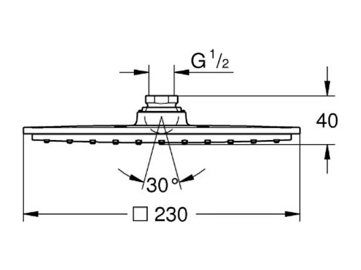 Colonne de douche Euphoria Cube XXL 230 1 jet 26087000 -Mitigeur thermostatique - Limiteur de température et de débit -C