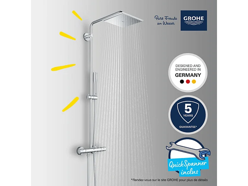 GROHE Columna de ducha con mezclador termostático Vitalio Joy System 230
