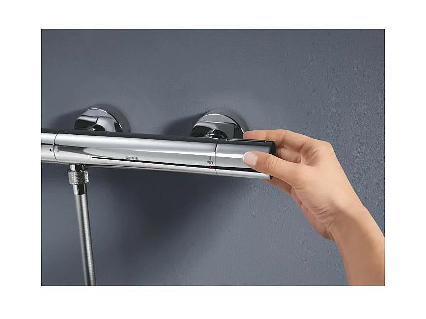 Miscelatore termostatico per doccia GROHE Precision Get TurboStat SafeStop EcoJoy Starlight MetalGrip - Grigio chiaro