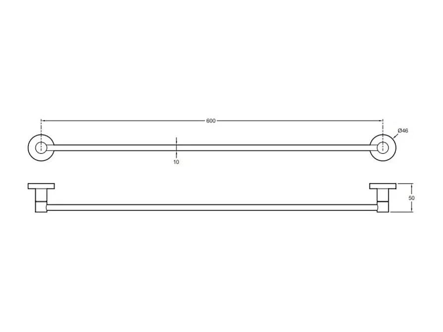 Barre porte-serviettes JACOB DELAFON Eo Classique Noir mat