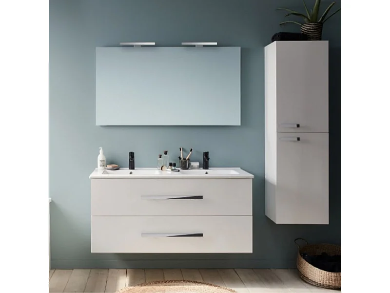 Colonne de salle de bain JACOB DELAFON Ola Up, 2 portes blanc brillant