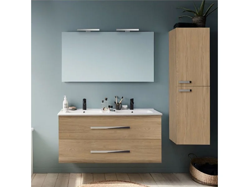 Colonne de salle de bain JACOB DELAFON Ola Up, 2 portes chêne Colorado