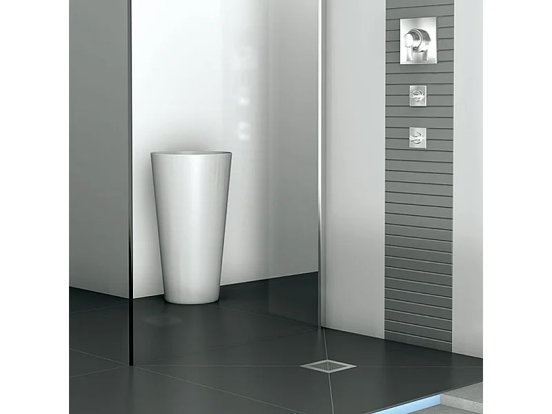 Receveur à carreler 120 x 90 cm Wedi Fundo Plano - ecoulement centre - sortie sur le petit cote + kit d'étanchéité + Wedi 320