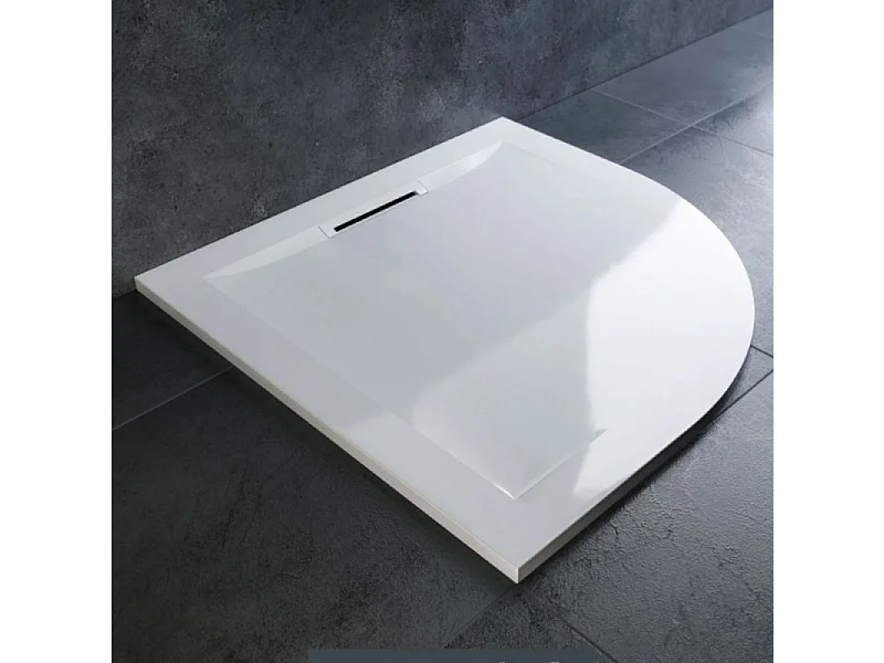 Receveur de douche antidérapant 80 x 80 JACOB DELAFON Flight Pure quart de rond blanc