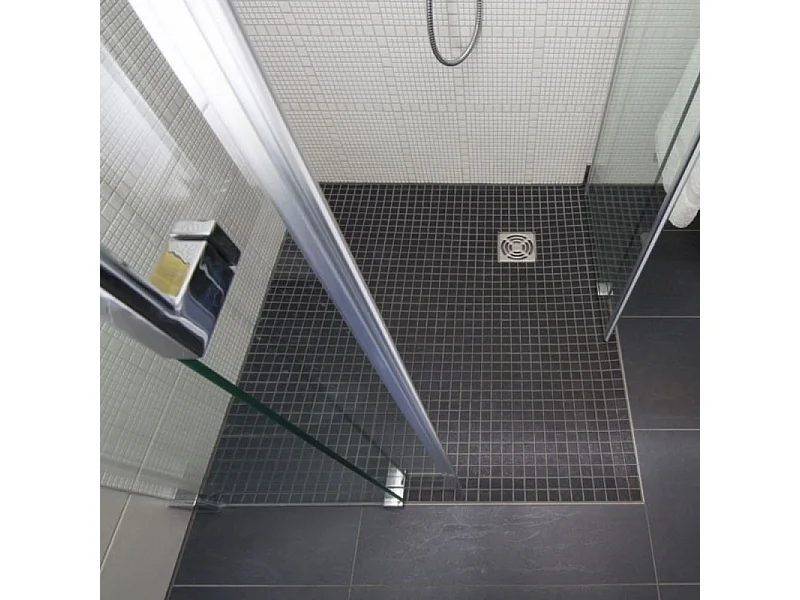 Receveur de douche à carreler 90 x 90 WEDI Fundo Primo carré écoulement excentré + colle 320