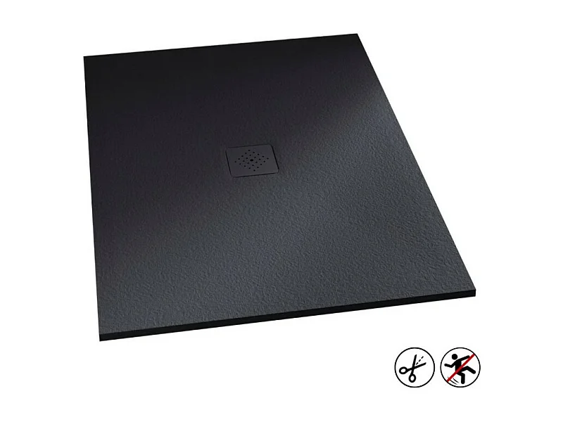 Receveur antidérapant 100 x 80 KINEDO Kinemoon biolex rectangle gris anthracite