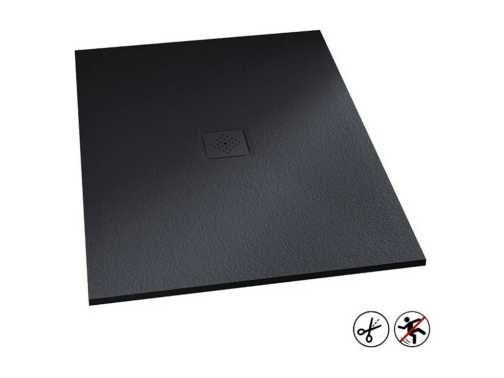 Receveur antidérapant 100 x 80 KINEDO Kinemoon biolex rectangle gris anthracite