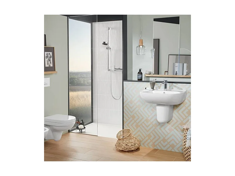 Receveur de douche antidérapant 100 x 80 VILLEROY ET BOCH Lifetime Plus céramique blanc