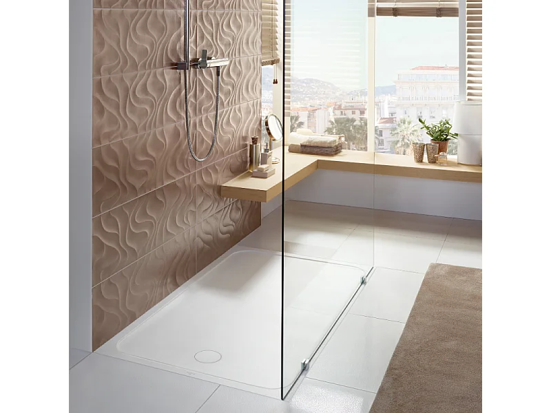 Receveur de douche antidérapant 140 x 80 VILLEROY ET BOCH Lifetime Plus céramique blanc