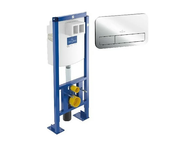 Bati support wc VILLEROY ET BOCH Viconnect avec plaque chromée