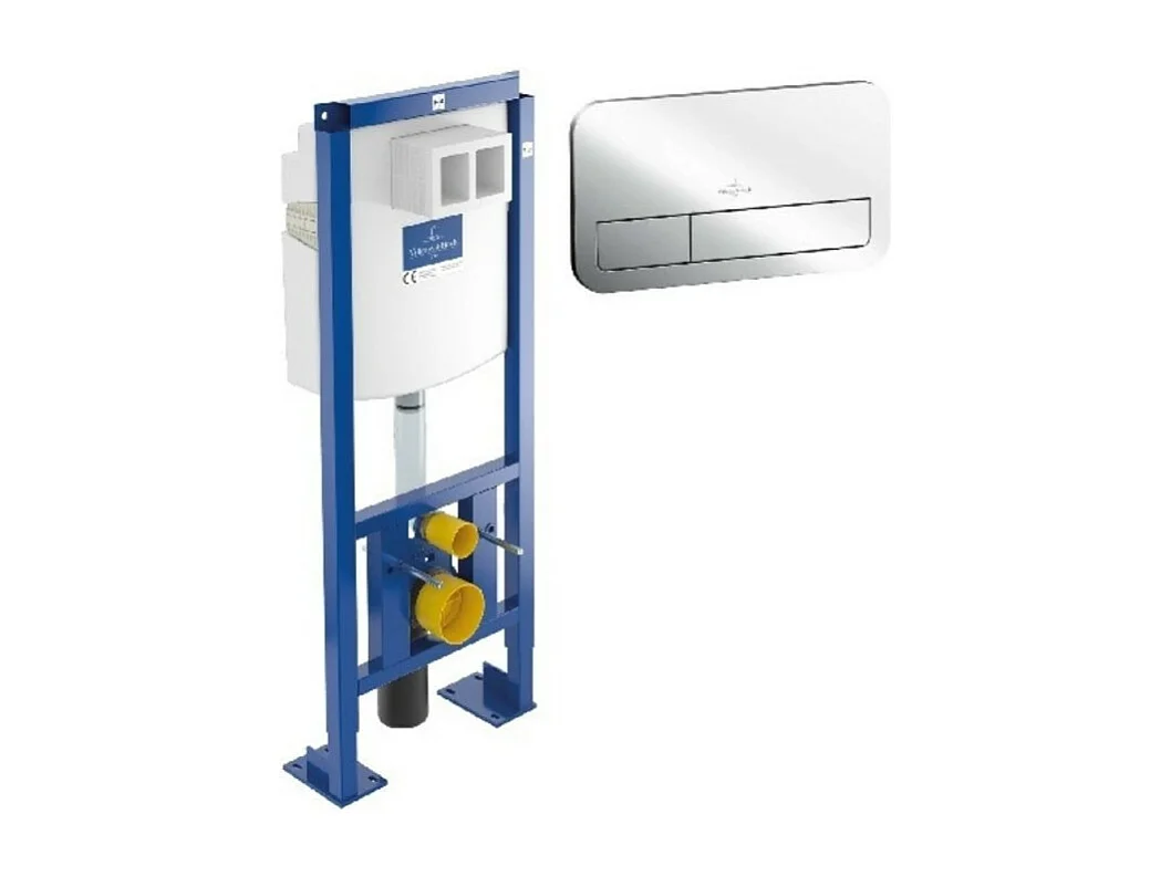 Bati support wc VILLEROY ET BOCH Viconnect avec plaque chromée