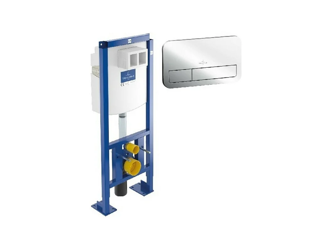 Bati support wc VILLEROY ET BOCH Viconnect avec plaque chromée