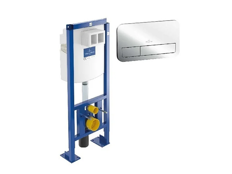 Bati support wc VILLEROY ET BOCH Viconnect avec plaque chromée