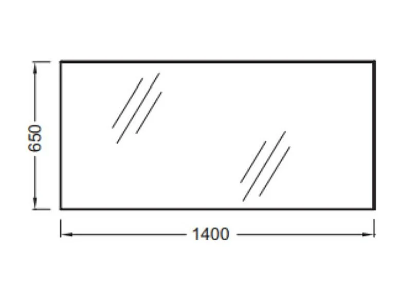 Miroir de salle de bain JACOB DELAFON Candide 140 cm, rectangulaire