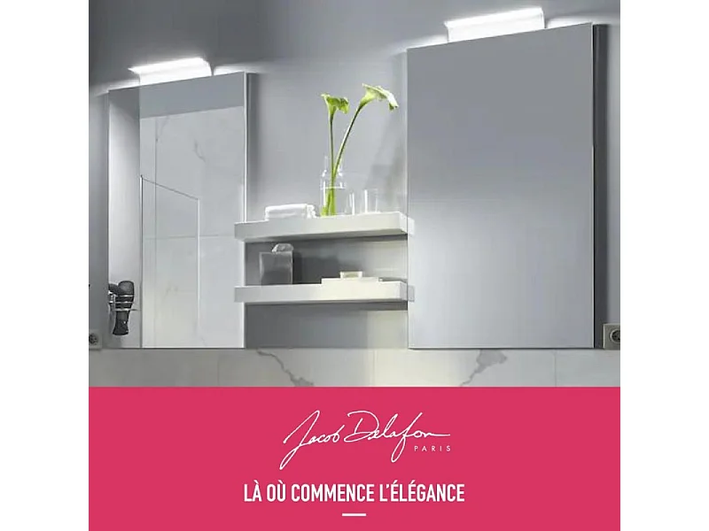 Miroir de salle de bain JACOB DELAFON Candide 60 cm, rectangulaire