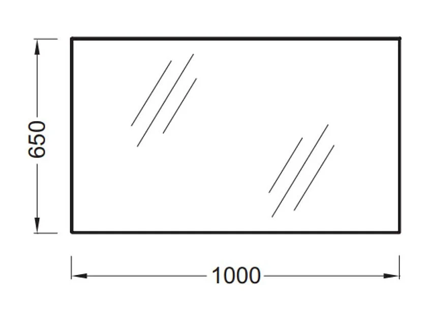 Miroir de salle de bain JACOB DELAFON Candide 100 cm, rectangulaire