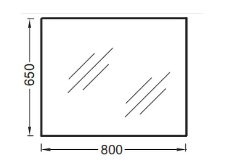 Miroir de salle de bain JACOB DELAFON Candide 80 cm, rectangulaire