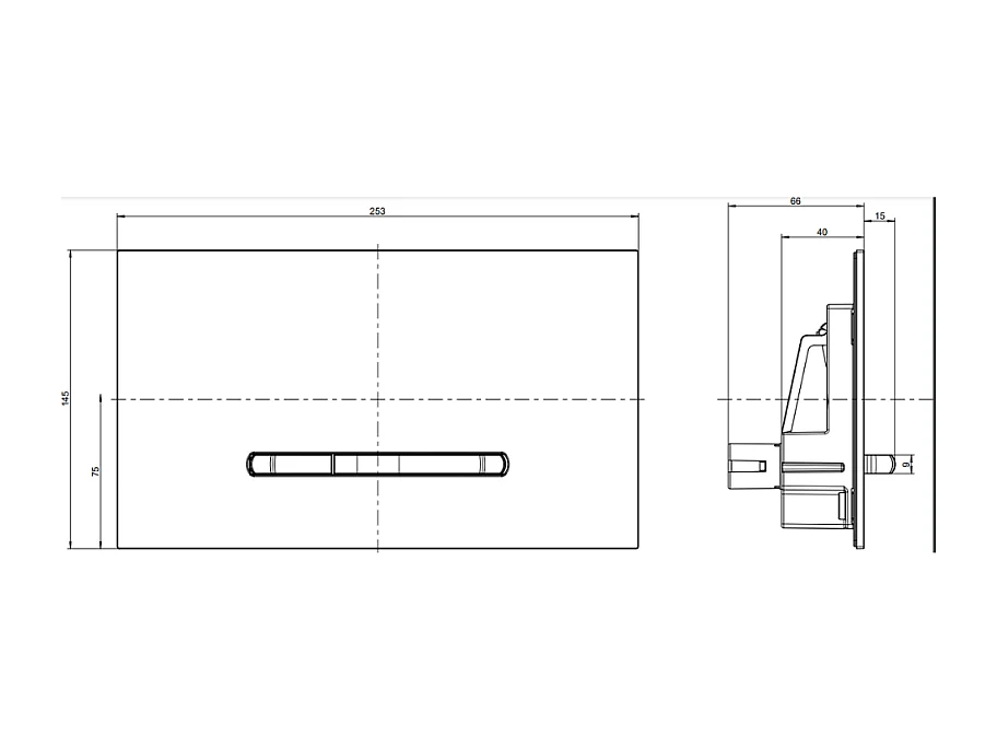 Plaques de déclenchement WC VILLEROY ET BOCH ViConnect 300S 15 x 25 x 6,6