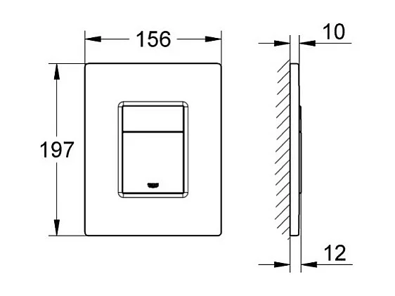 GROHE - Plaque de commande wc Skate Cosmopolitan - Chrome mat