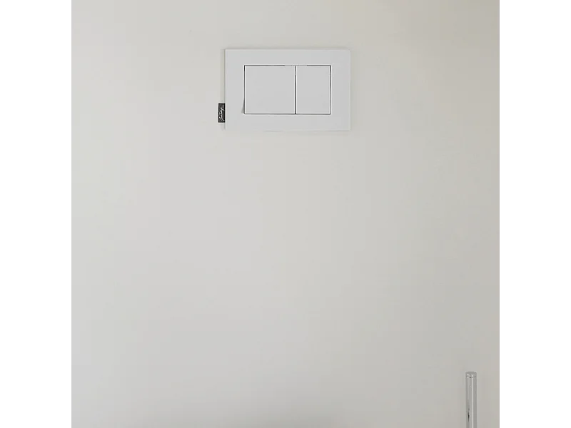 Plaque de commande JACOB DELAFON, double touches rectangulaires, Blanc brillant