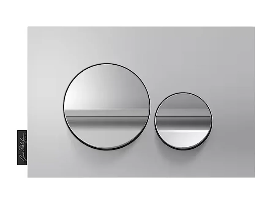 Plaque de commande JACOB DELAFON, double touches rondes Chromé