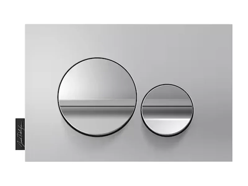 Plaque de commande JACOB DELAFON, double touches rondes Chromé
