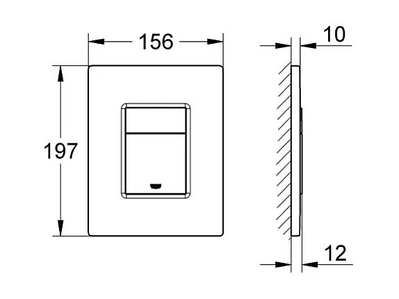 GROHE - Placa de accionamiento para inodoro Skate Cosmopolitan - Blanco Alpino
