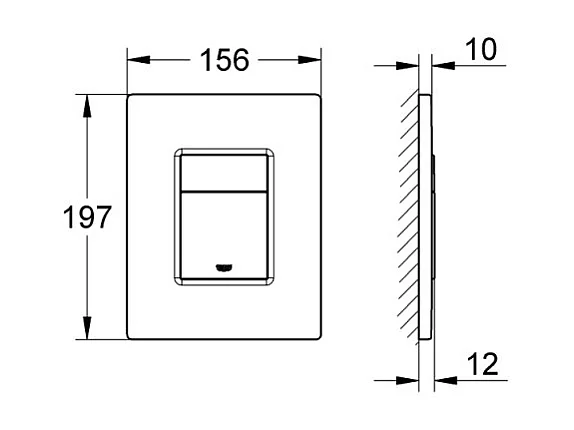 GROHE - Placa de accionamiento para inodoro Skate Cosmopolitan - Blanco Alpino