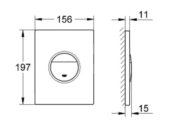 Plaque de commande WC GROHE Sail blanc alpin
