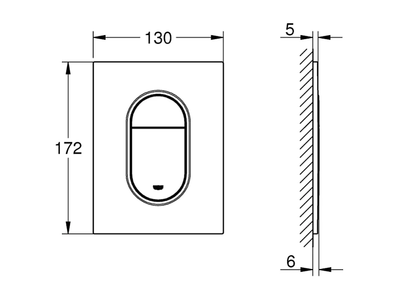 Plaque de commande WC GROHE Arena Cosmopolitan S Supersteel