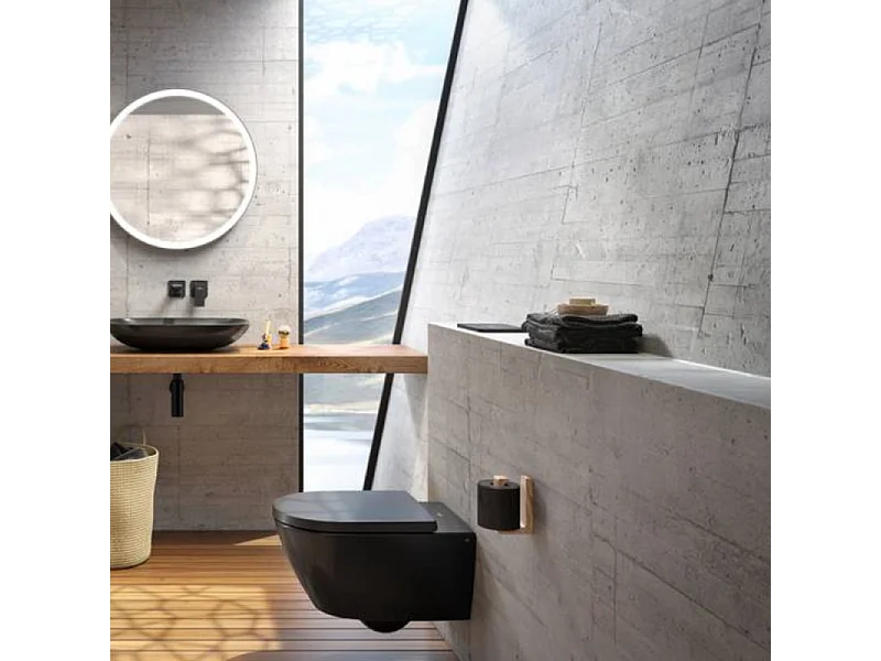 Plaque de déclenchement WC VILLEROY ET BOCH ViConnect 200S noir mat