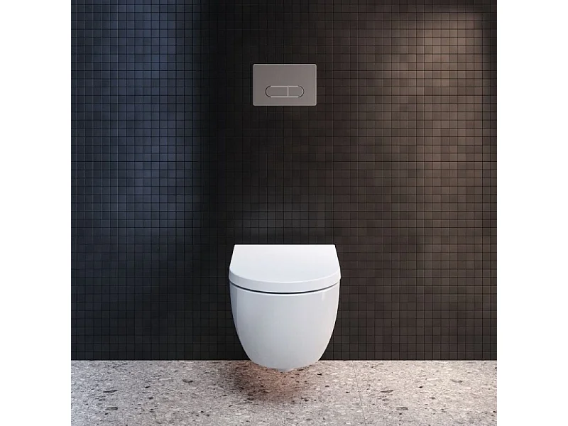 Placa de mando Ideal Standard Oleas cuadrada, doble caudal, mecánica Blanco