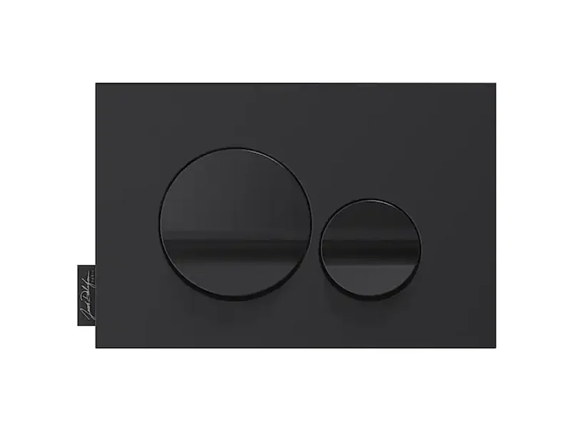 Plaque de commande JACOB DELAFON, double touches rondes Noir brillant