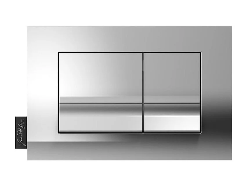 Plaque de commande JACOB DELAFON, double touches rectangulaires, Chrome