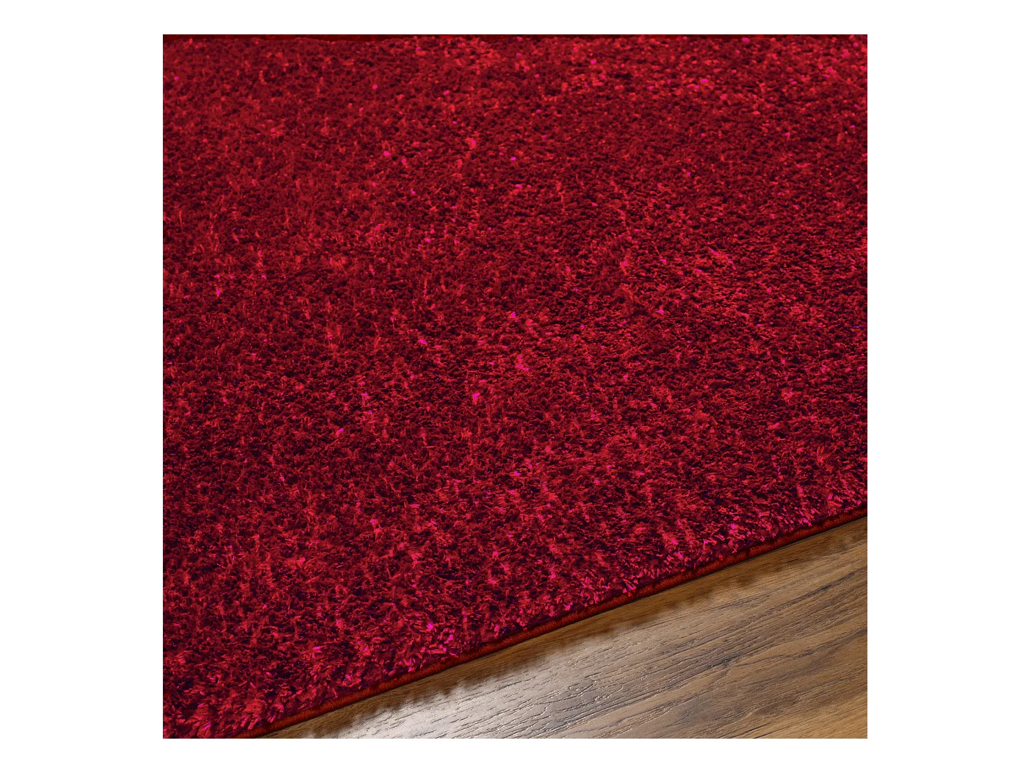 Tapis Shaggy Uni - Rouge - 200x275cm - CLAIRE