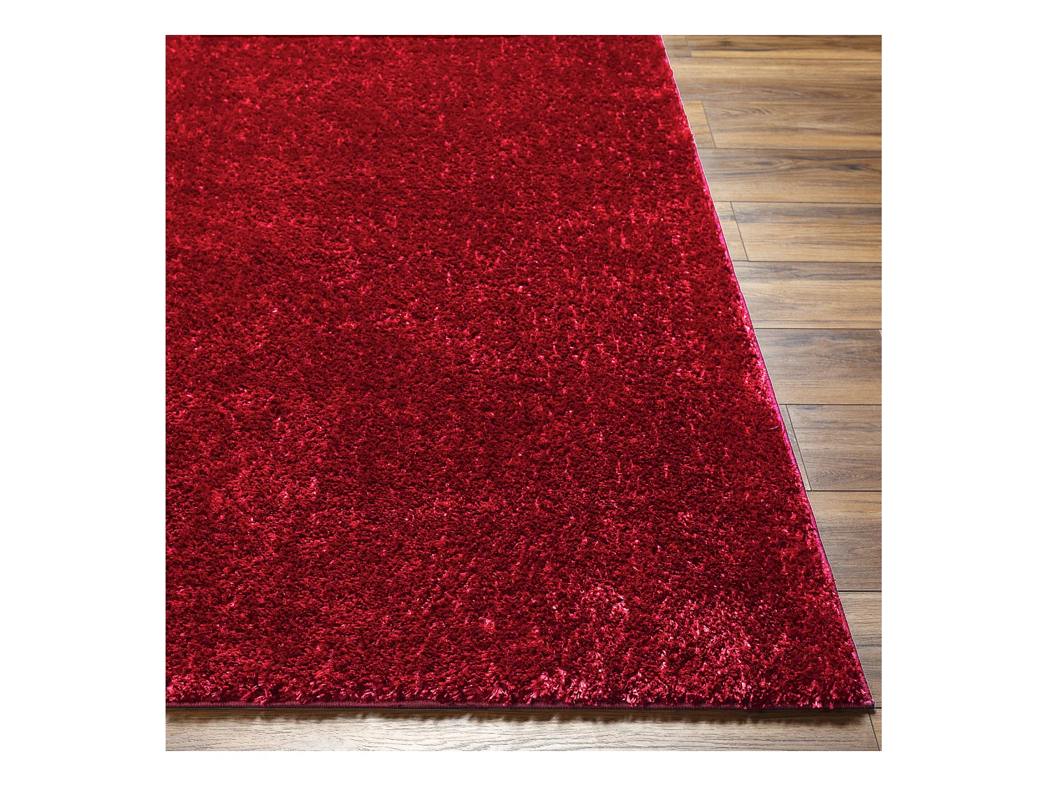 Tapis Shaggy Uni - Rouge - 200x275cm - CLAIRE