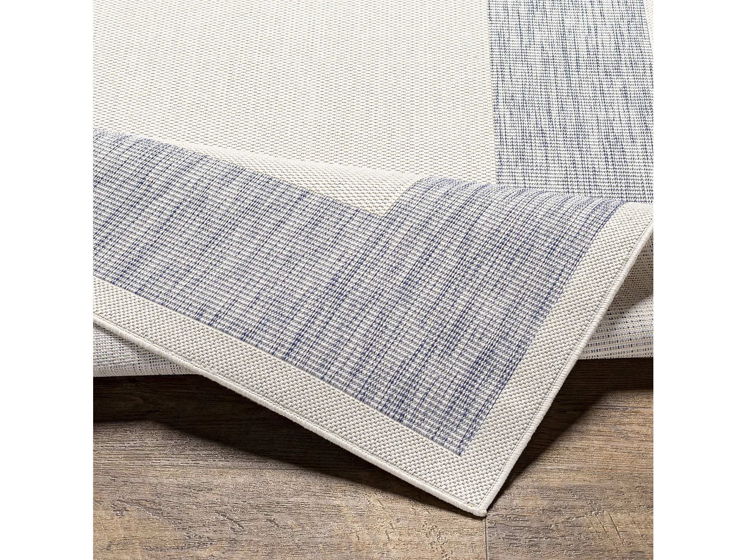 Tapis d'Extérieur/Intérieur - Bleu/Beige - 160x213cm - LAYLA
