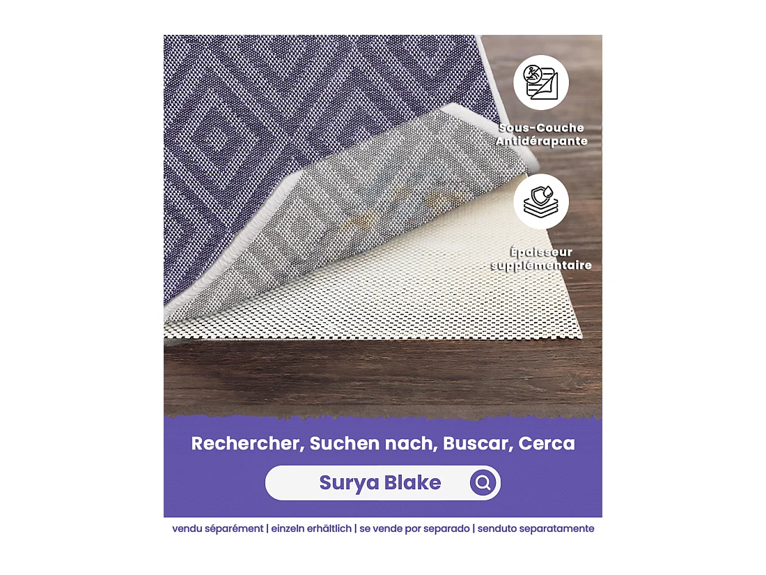 Tapis d'Extérieur/Intérieur - Bleu/Beige - 160x213cm - LAYLA
